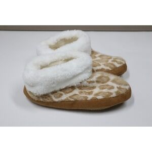 Isotoner Women's House Booties/ Slippers - Brown Leopard - Size 5-6
